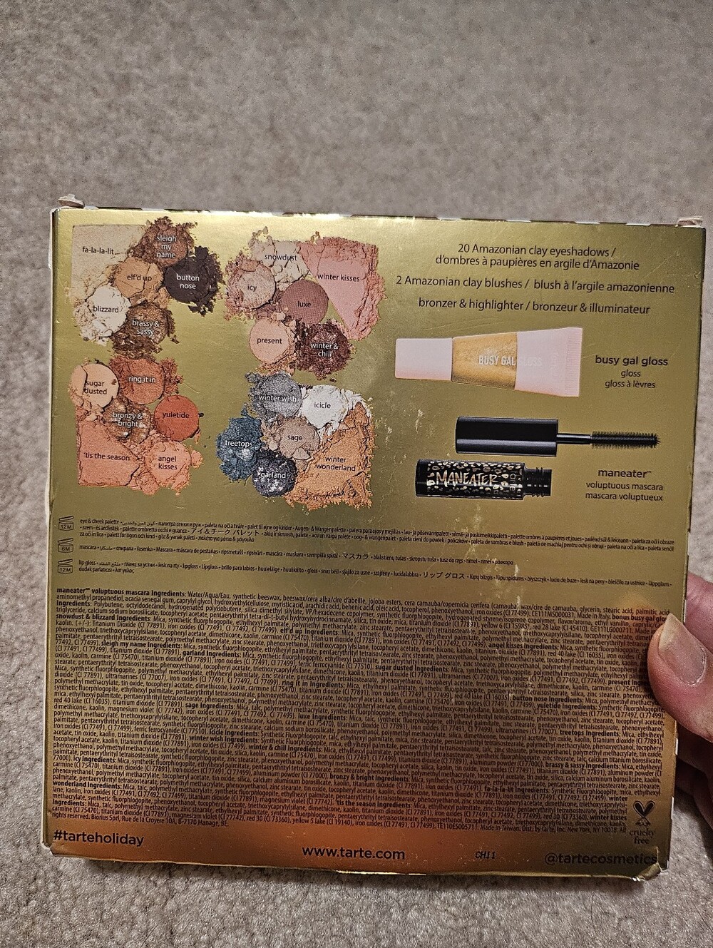 TARTE Gift & Glam Collectors Set 4-Palette Eye & Face Set in Warm Neutrals - Picture 2 of 5